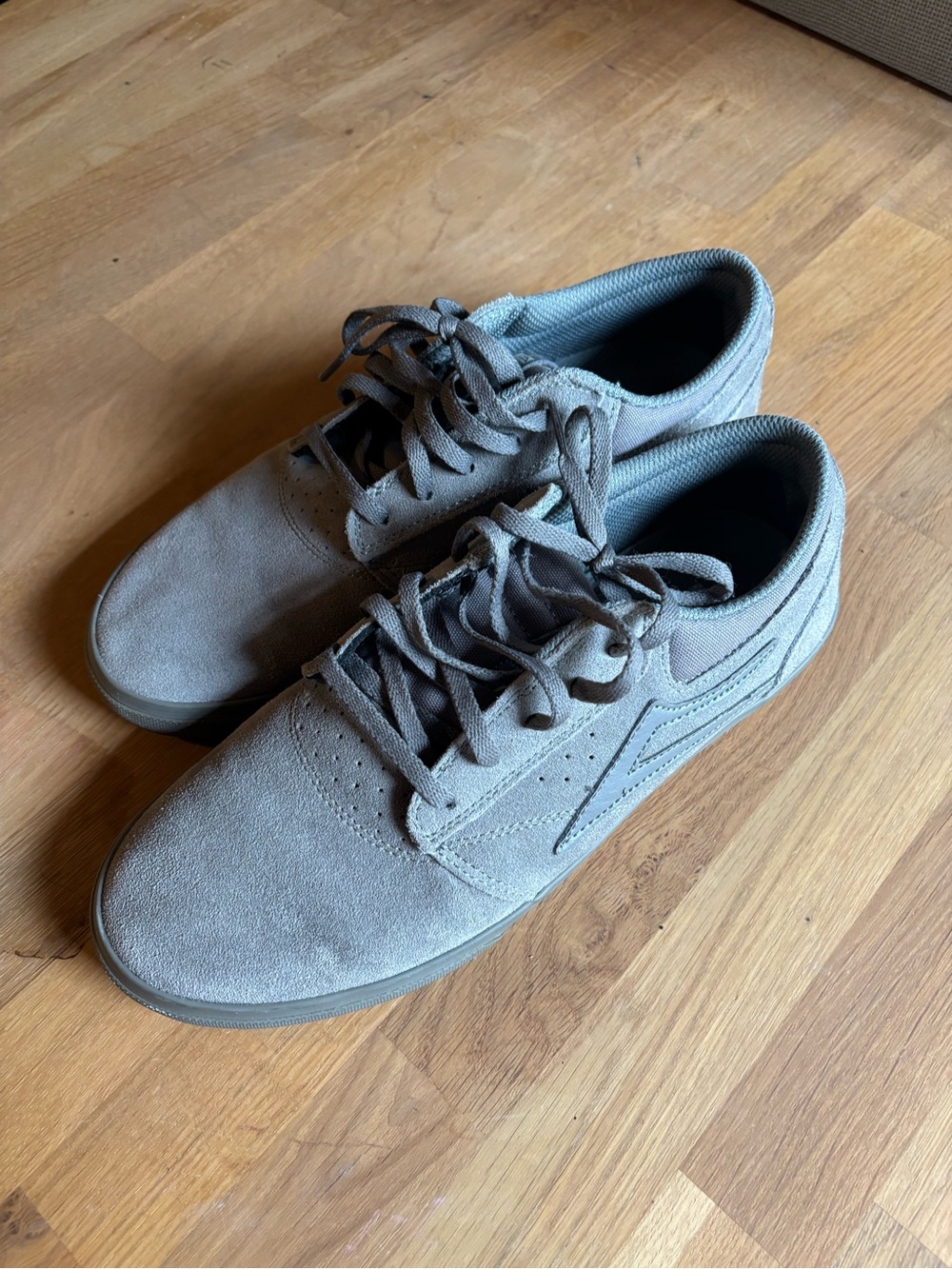 Lakai brand. Manchester line. Gray suede with gray soles